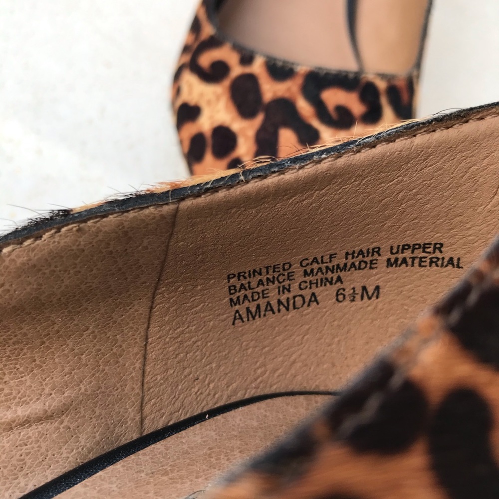 Aubrey Lynn Leopard Calf Hair Pump Heels Size 6.5 - Picture 8 of 12